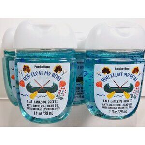 4 FALL LAKESIDE BREEZE Bath Body Works Anti Bacterial Hand Gel Pocketbac 1oz